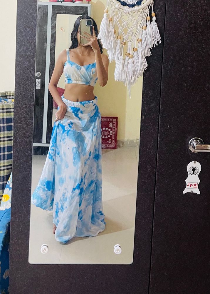 Tie-dye Lehenga Choli Set