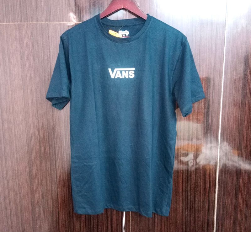 Unisex Branded Round Neck Navy Blue T-Shirt
