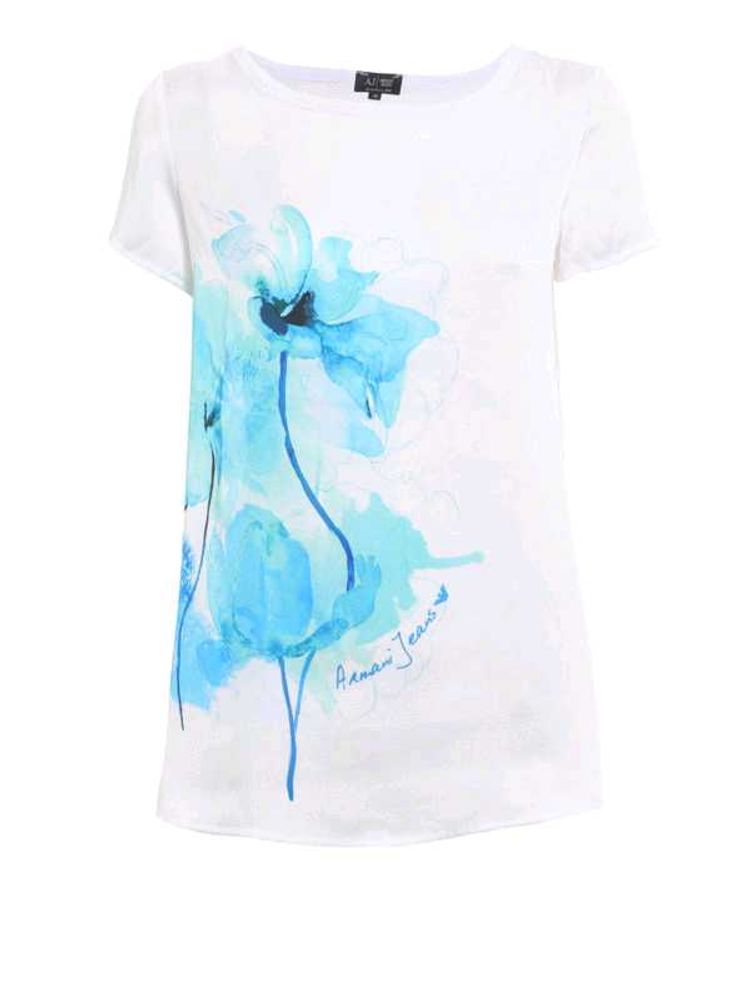ARMANI JEANS SILK PANEL TSHIRT