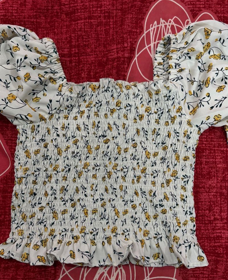 Floral Print Crop Top