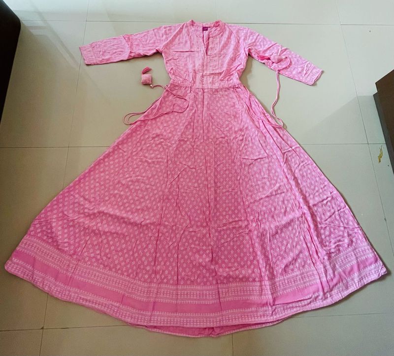 Pink Round Kurti