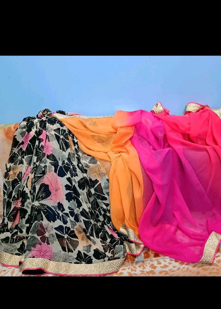 Half-half Pattern Saree