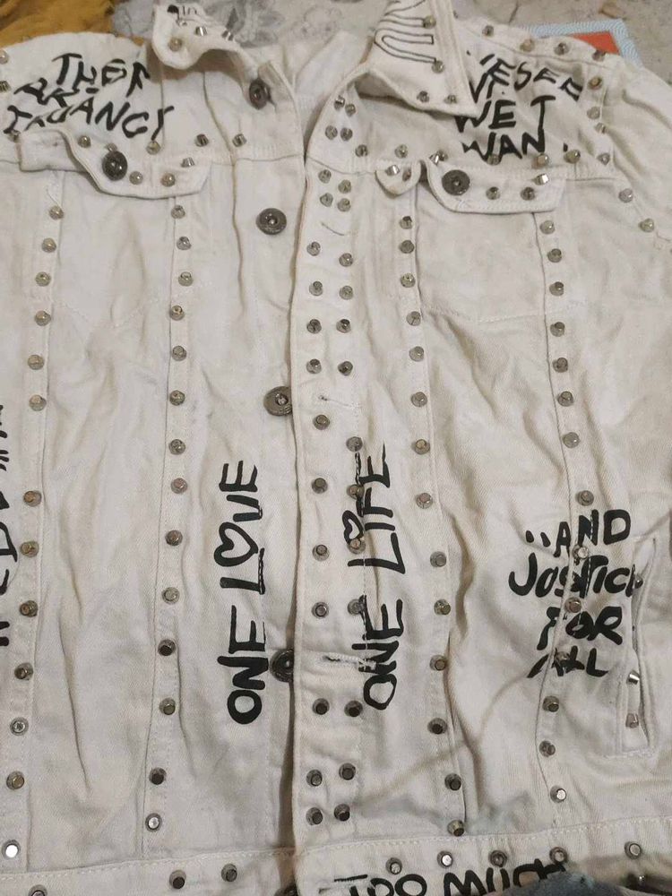 Unique Graphic Denim Jacket