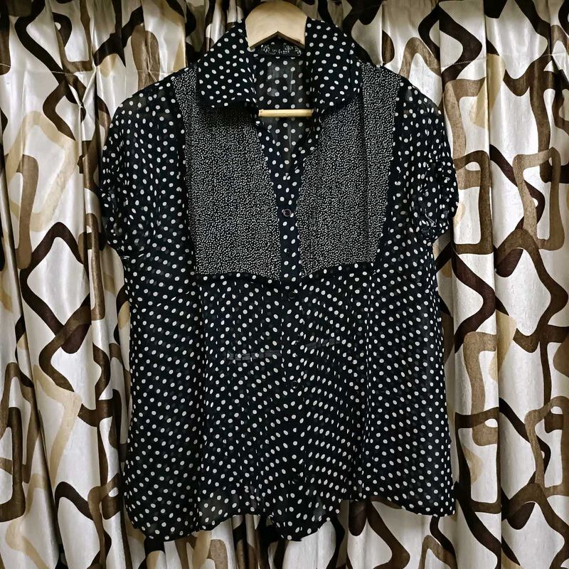 Y2k Dotted Shirt 🖤