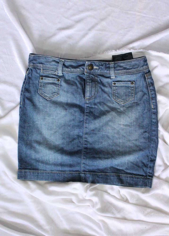 Vintage Denim Mini Skirt