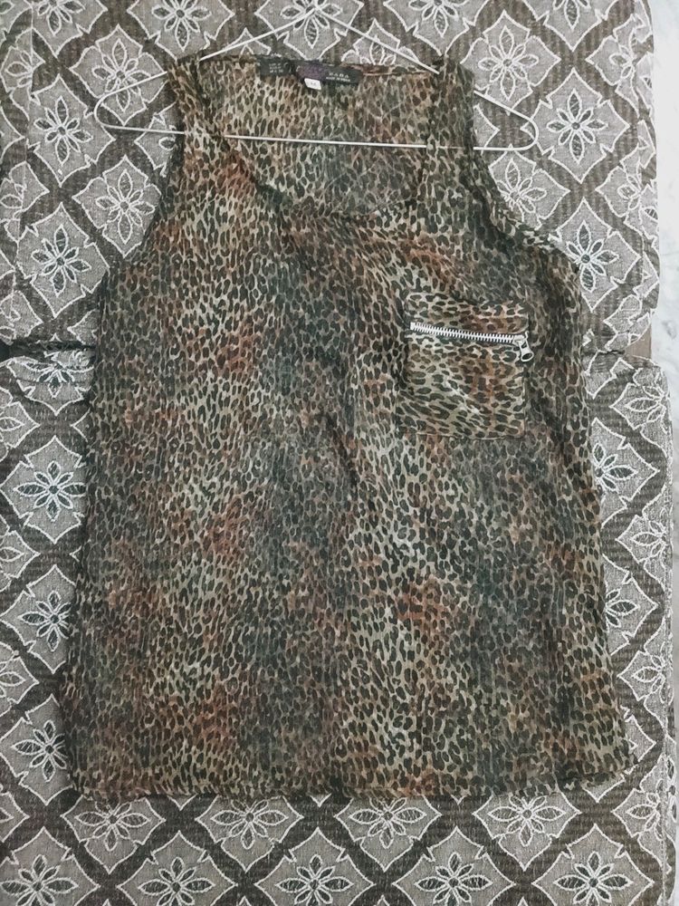 ZARA LEOPARD TOP