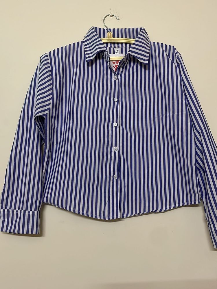 Price Drop  ‼️Blue Striped Shirt For Ladies