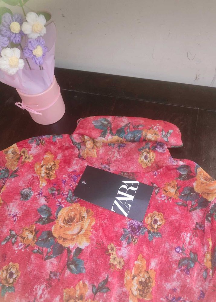 Zara Floral Print Shirt