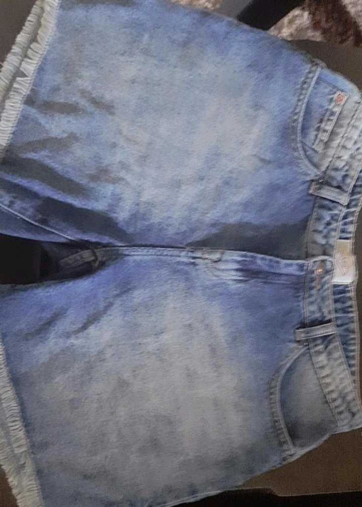 Frayed Denim Shorts