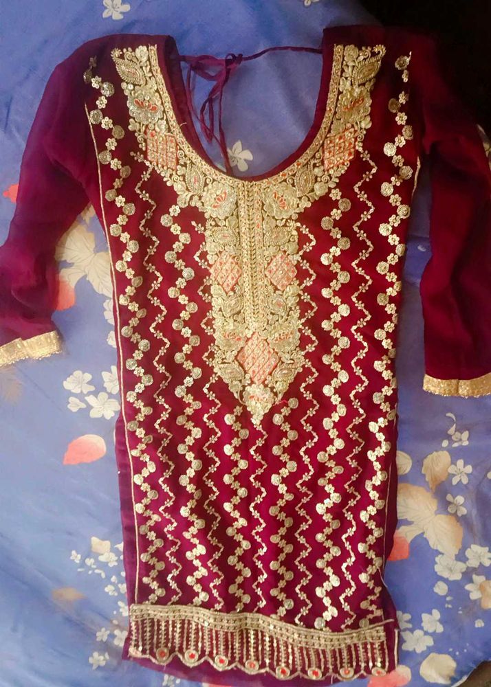 Diamond Work Georgette Sharara Suit