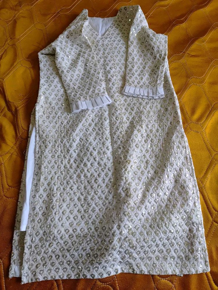 Off White Kurti For Girls