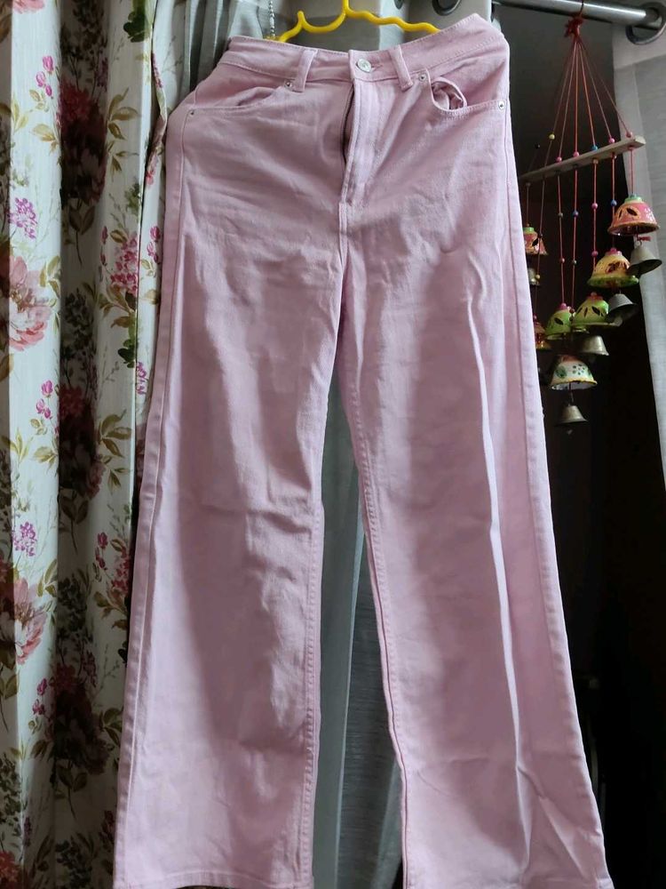 Trouser In Cotton Twill With Hight Waist