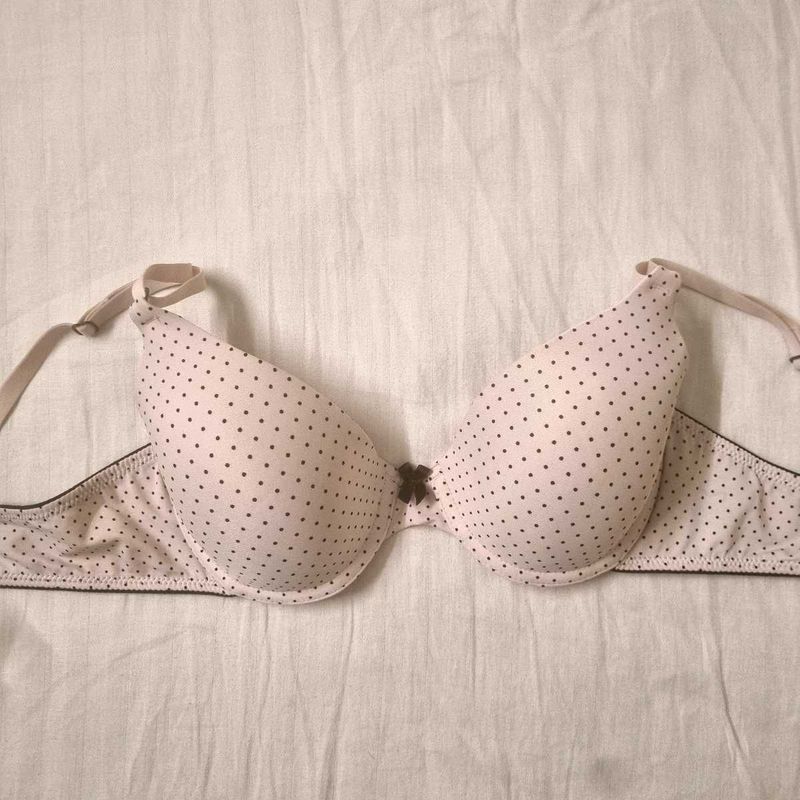Cute Polka Dot Pink Bra