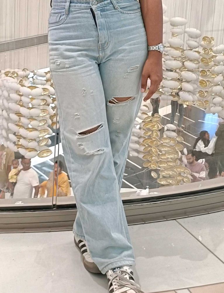 Distressed Denim Jeans