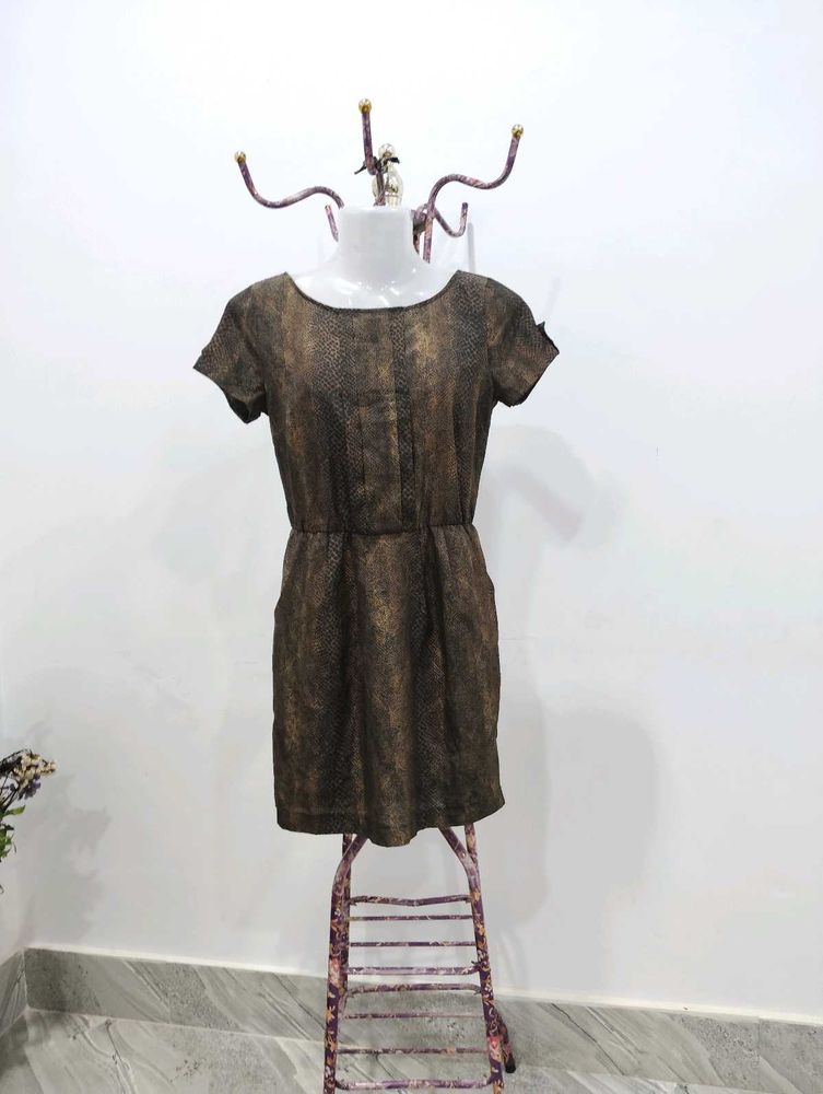 Snakeskin Print Mini Dress