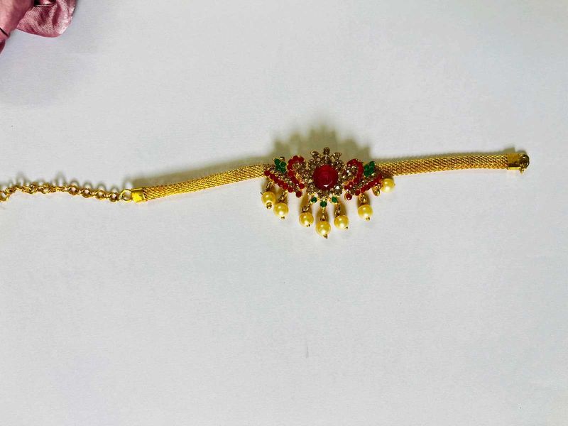 Gold-Tone Bejeweled Armlet (1g Gold)