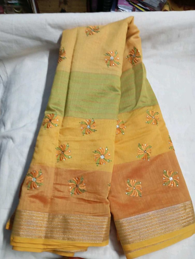 Used Elegant Embroidered Saree