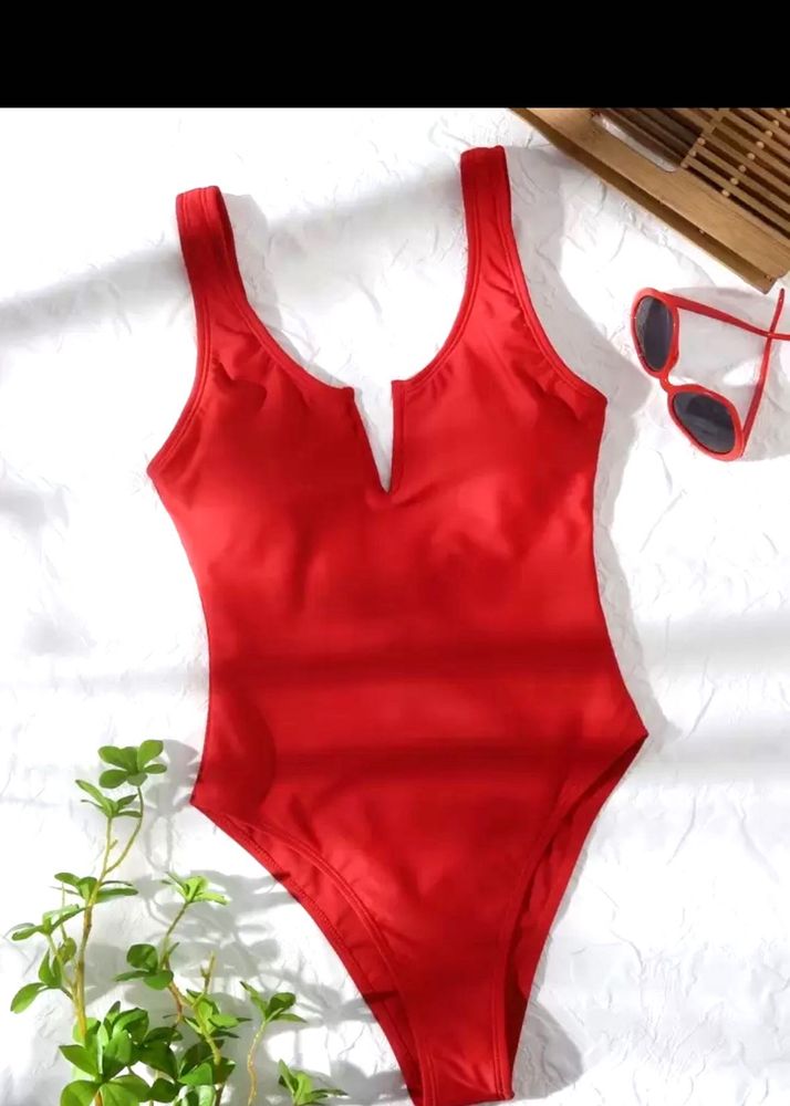 SHEIN Red One-Piece Swimsuit