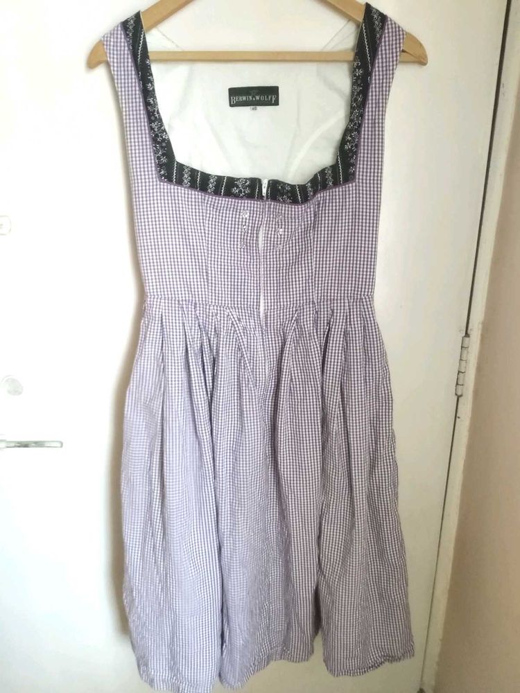 Beautiful Gingham Trendy Korean Dress