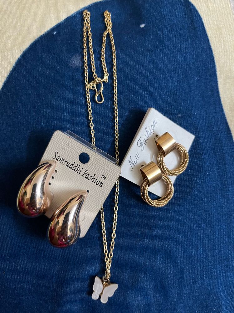 Trendy Earrings &amp; Necklace Set