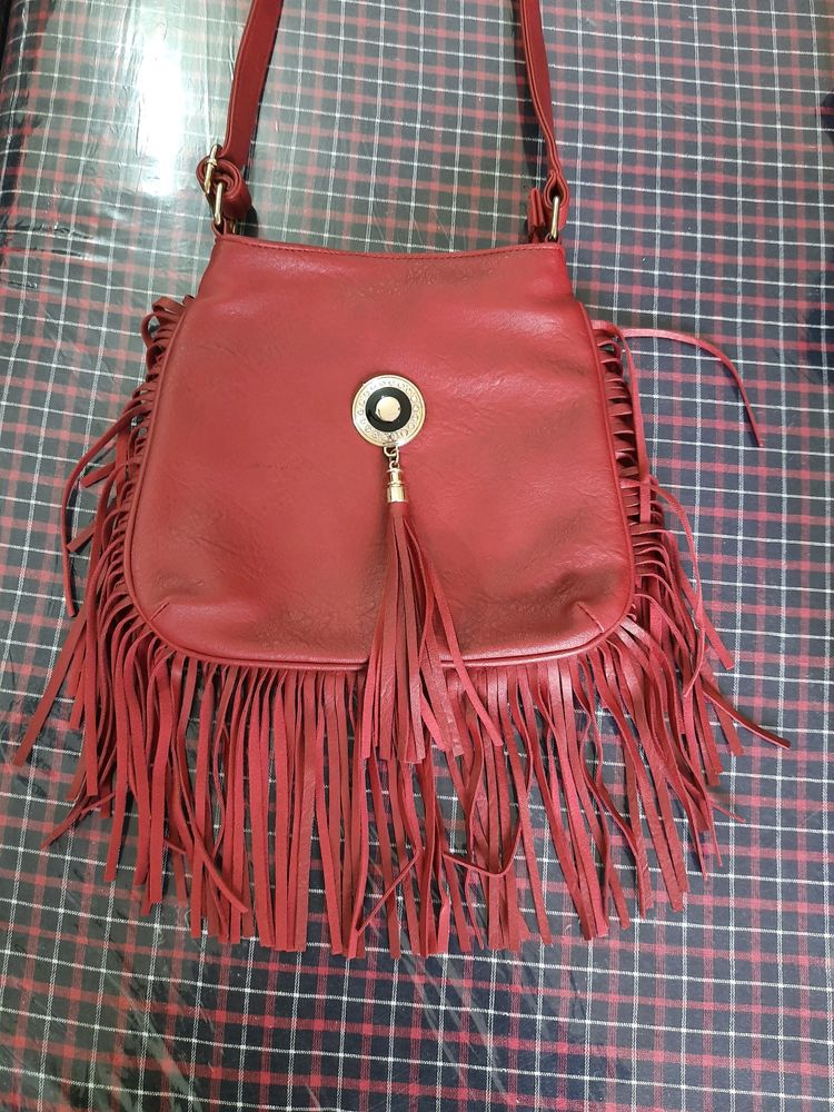 Red sling bag