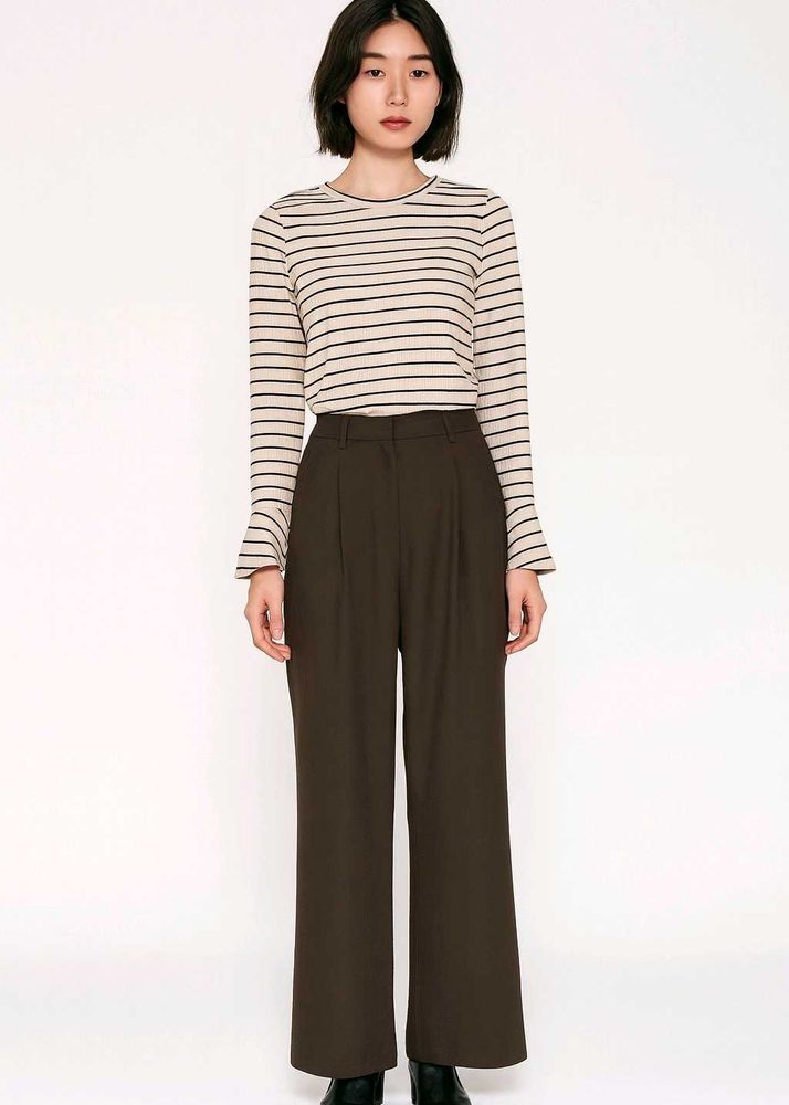 Striped Bell Warm Sleeve Top