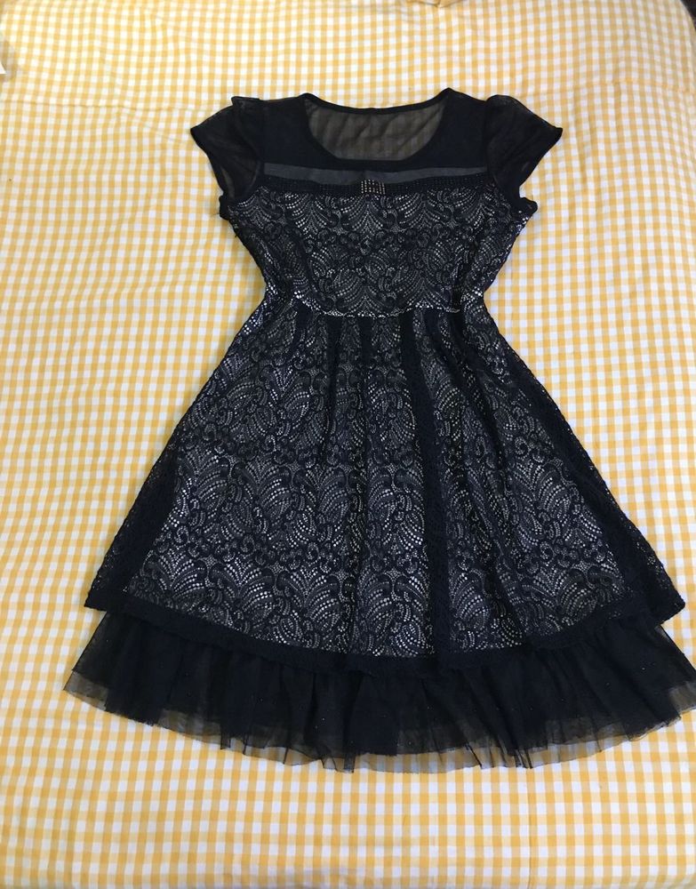 Stretchy  Black Lace Dress Bust 34-36
