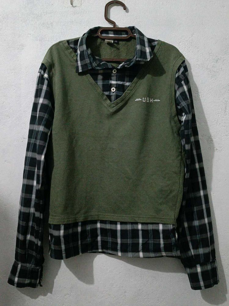 LAYERED SHIRT cum SWEATER FOR MEN AND WOME