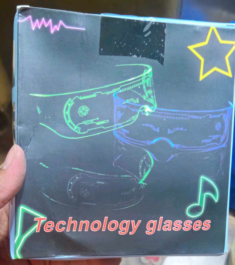 Party LED Glasses Visor Cyberpunk Luminous Glass