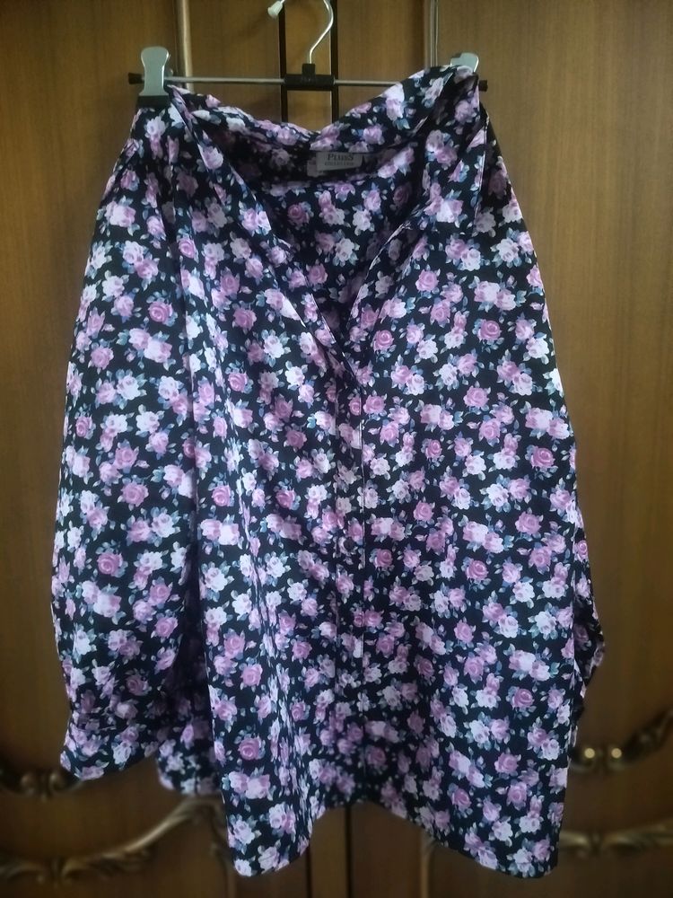 Floral Print Button-Down Shirt