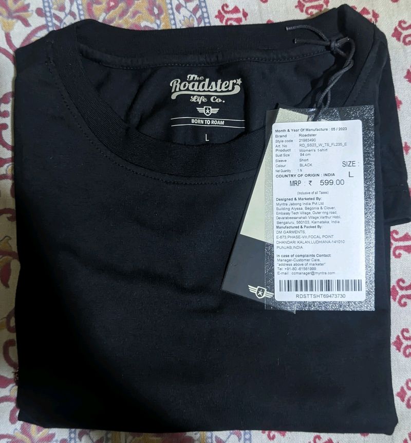 Roadster Lifestyle  Round Neck Regular Fit T-shirt
