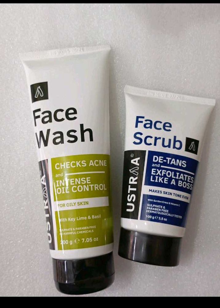 Ustraa Face Wash &amp; Scrub Set