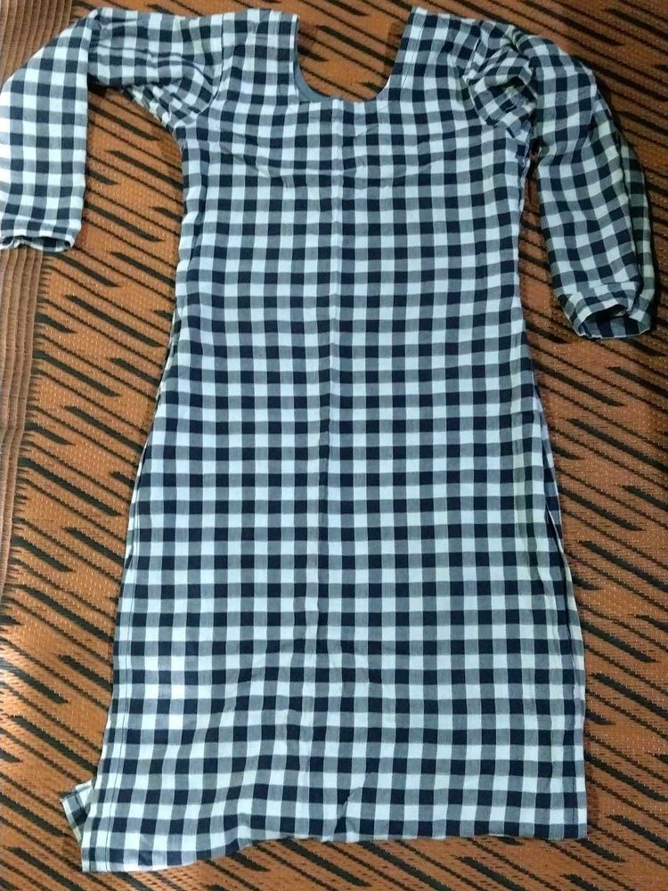 Black &amp; White Gingham Dress