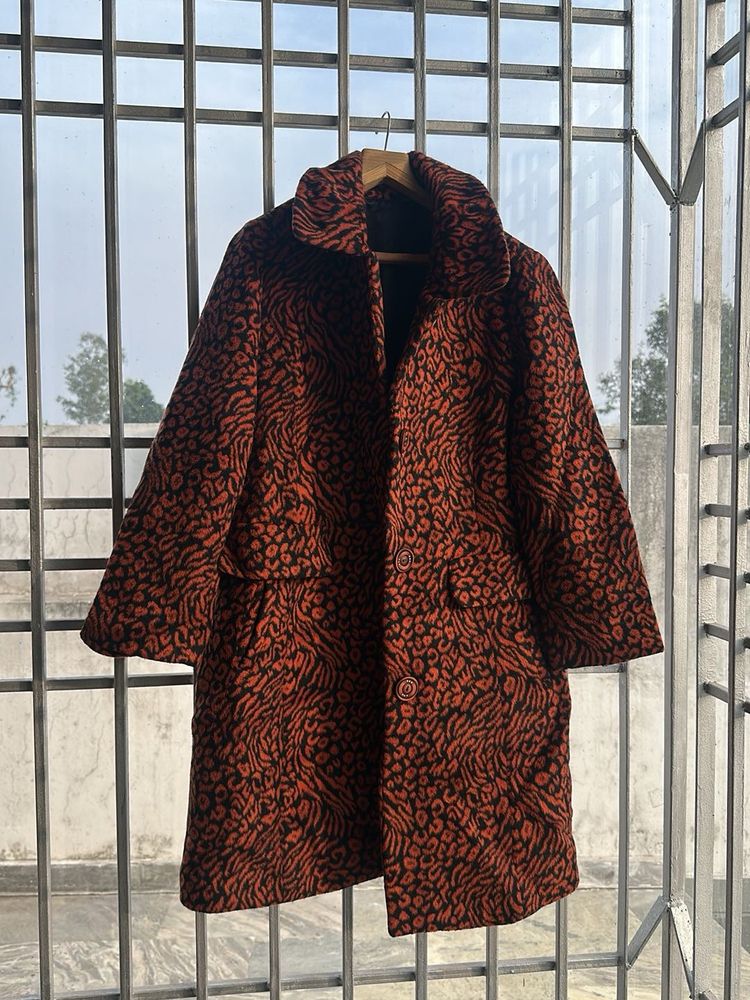 Vintage Animal Print Coat