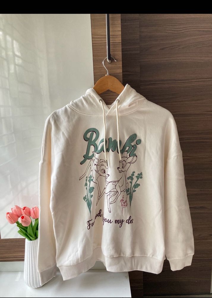 Disney Bambi Printed Oversized Hoodie Pinterestyy