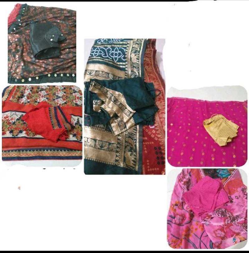 Sadi With Blouse,saree Combo