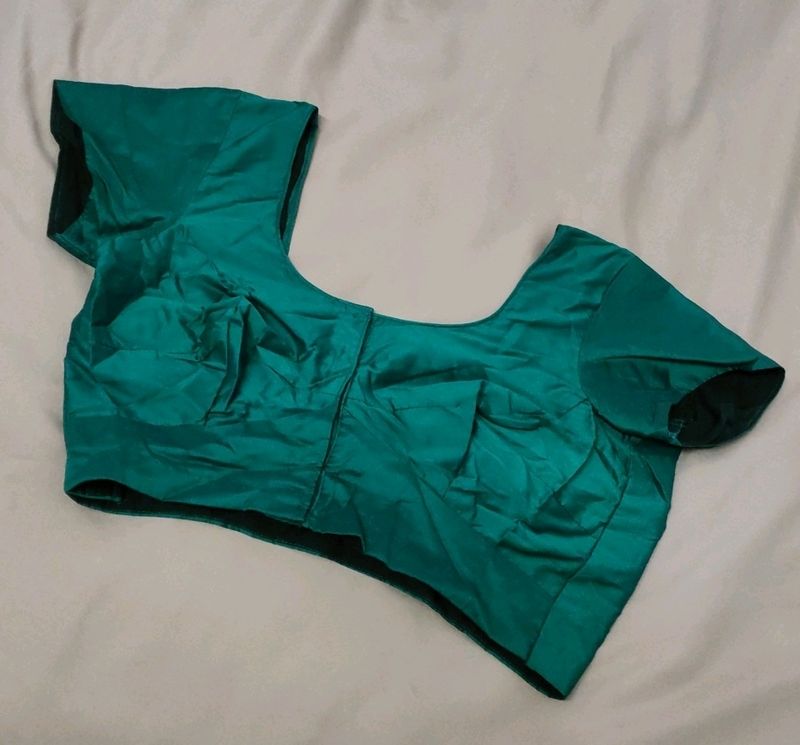 Dark Green Satin Blouse 💚