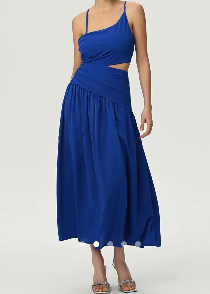 Blue Crisscross Maxi Dress