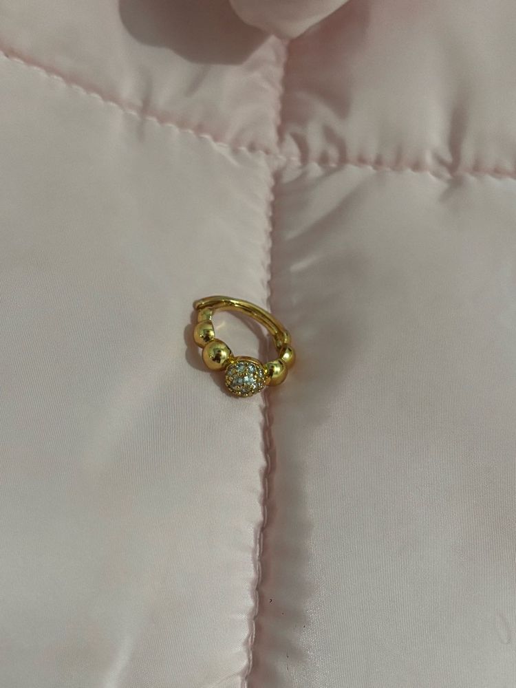Gold Tone Beaded Earring