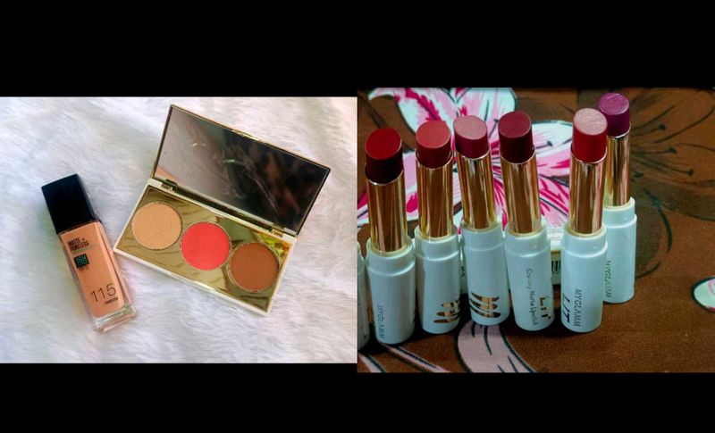 Combo 6lipstick+Foundation+Highlighter