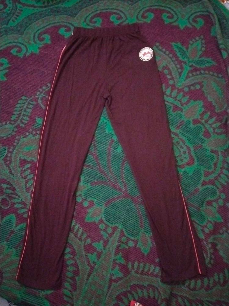 Burgundy Track Pants