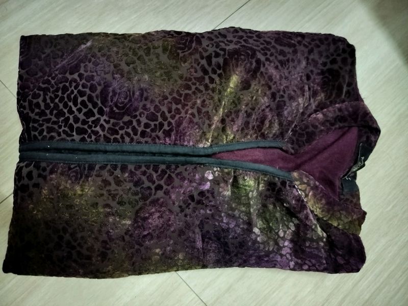 Velvet Animal Print Top