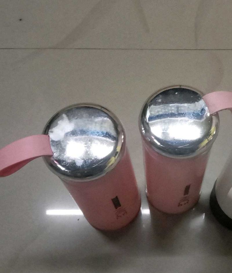 2 Pink Baby Bottles