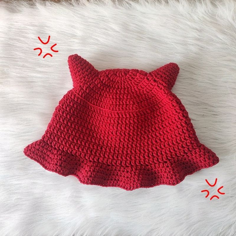 Crochet Horn Hat ♡