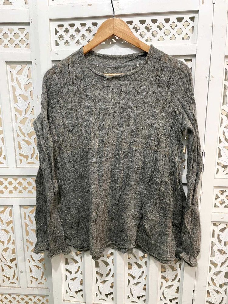 Gray Long Sleeve Top A