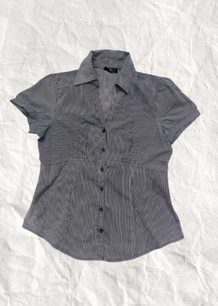 Striped Button-Up Top