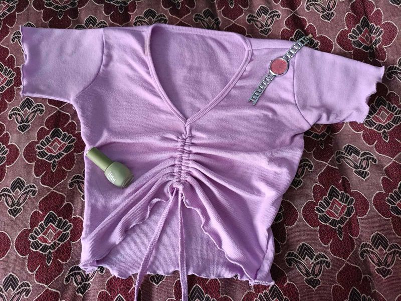 Lilac V-Neck Top