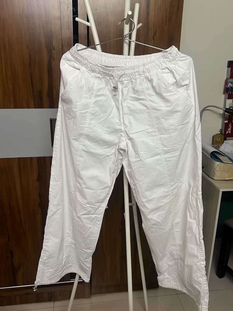 White Casual Pants