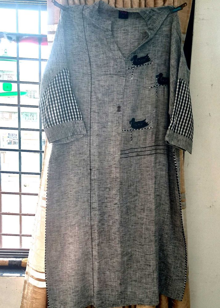 Duck Print Linen Tunic 🖤