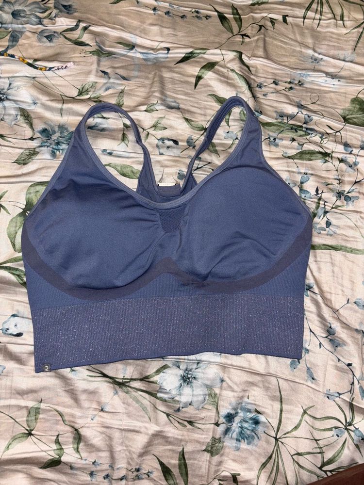 Purple Sparkly Sports Bra - Size Small